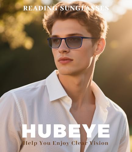 Hubeye Photochromic Progressive Reading Glasses for Men and Women Ultralight Flexible AntiBlue Light Readers Navy blueClearBlack20 - Image 3