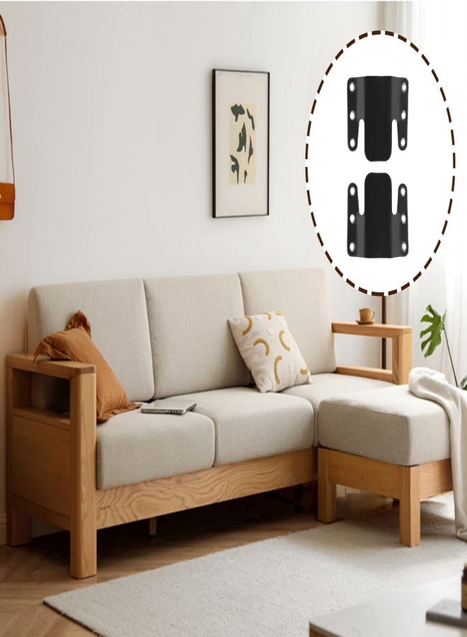 Cionyce 4 Pcs Couch Connectors, Universal Interlocking Furniture Connector Bracket with Screws for Sectional Sofa, No More Shifting or Separating - Image 5