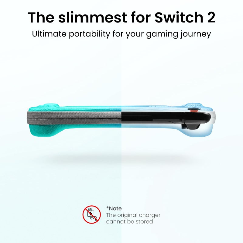 tomtoc Slim Carrying Case for Nintendo Switch 2 Model 2025, Odorless Felt Protective Hard Shell with 12 Game Card Slots, Portable Travel Storage Case with Original Patent and Military Grade Protection - Image 3