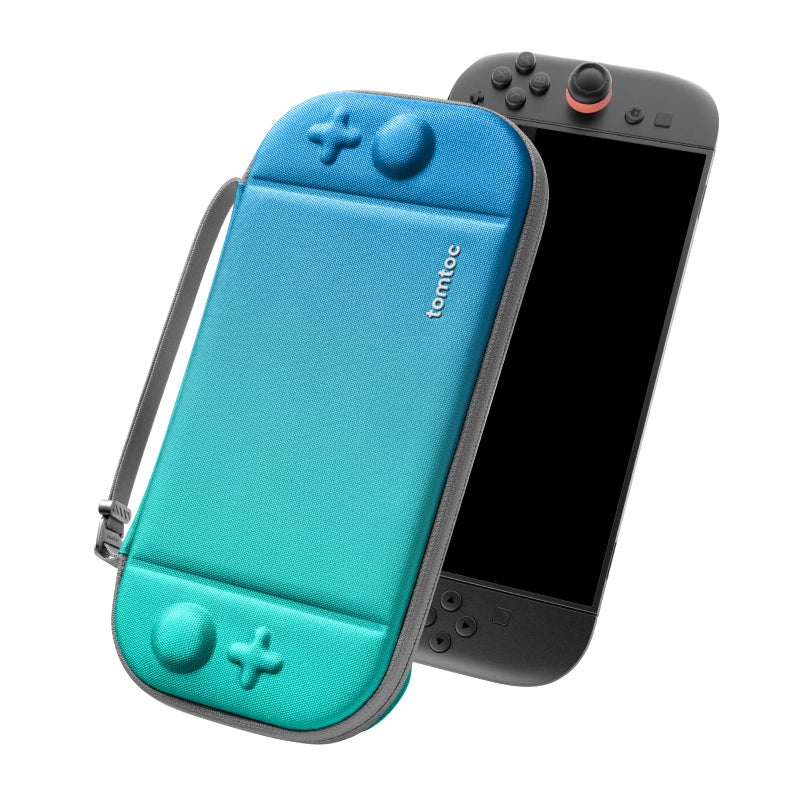 tomtoc Slim Carrying Case for Nintendo Switch 2 Model 2025, Odorless Felt Protective Hard Shell with 12 Game Card Slots, Portable Travel Storage Case with Original Patent and Military Grade Protection - Image 1