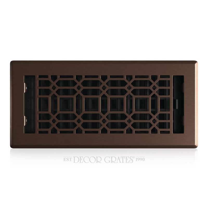 Decor Grates NGH410RB Floor Register 4x10 Inches Rubbed Bronze Finish 1 Count Pack of 1