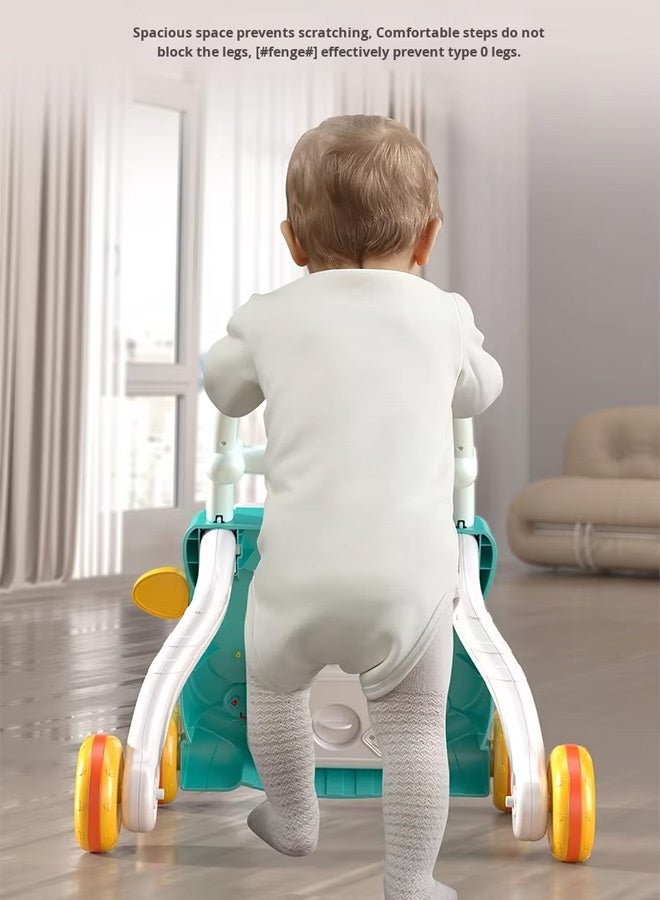 بيبي ووكر مشاية أطفال، مشاية دفع متعددة الوظائف، مشاية أطفال مضادة للانقلاب، لوحة ألعاب متعددة الوظائف، مركز أنشطة للأطفال، لعبة تعلم الموسيقى للأطفال، هدية للعطلات، مناسبة للأولاد والبنات (أخضر) - Image 3