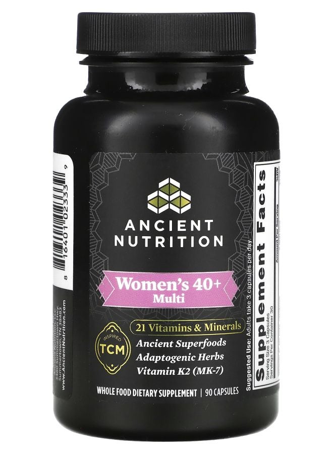 Ancient Nutrition مكملات متعددة للنساء 40+ 90 كبسولة
