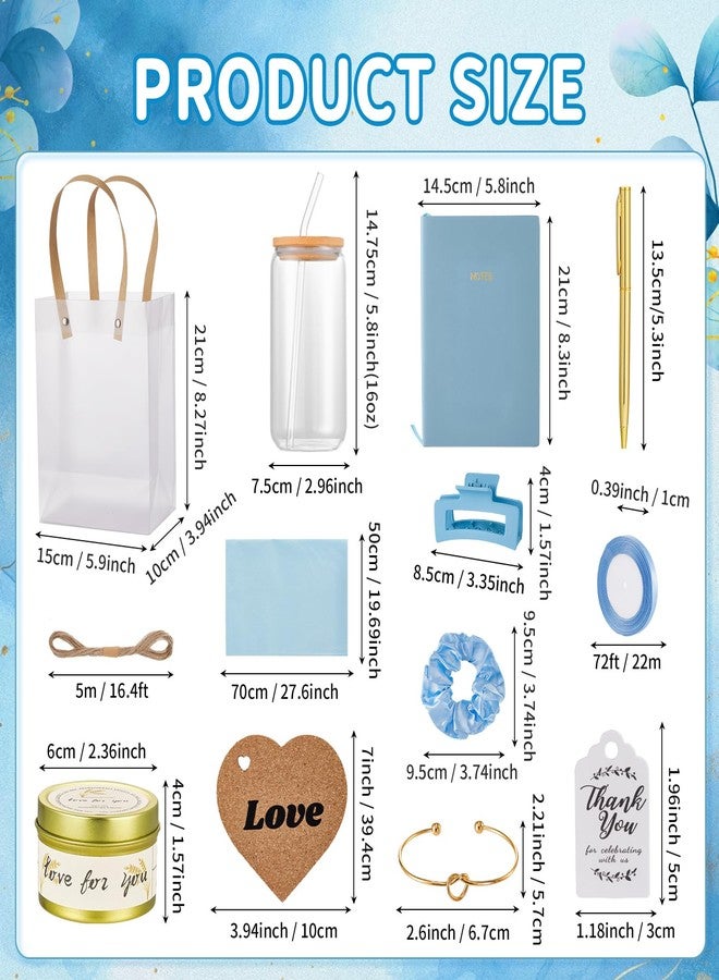 Rigibright 68Pcs Baby Shower Prizes for Game Winners Gifts Wedding Bridal Shower Gifts Including Glass Cans Notebooks Soy Candles Hair Clips for Baby Shower Wedding Bridal Shower Game Prizes (6, Blue) - Image 4