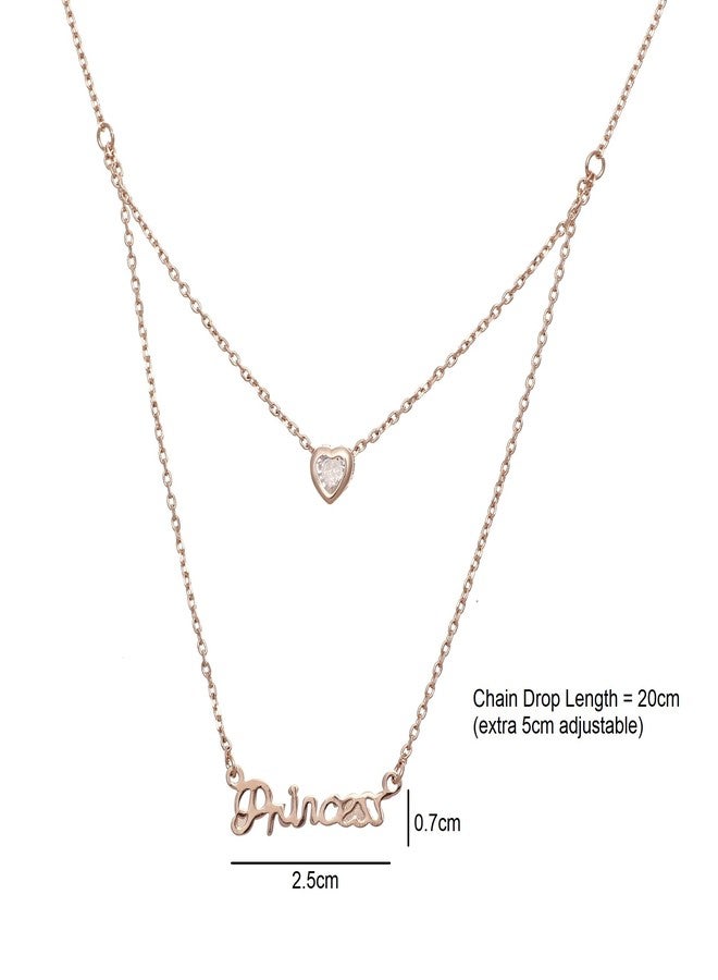 Aaishwarya Princess Layered Pendant Necklace for Women and Girls | Minimal Jewelry Chain | Stylish Layered Necklaces | Jewellery Gift - Image 5