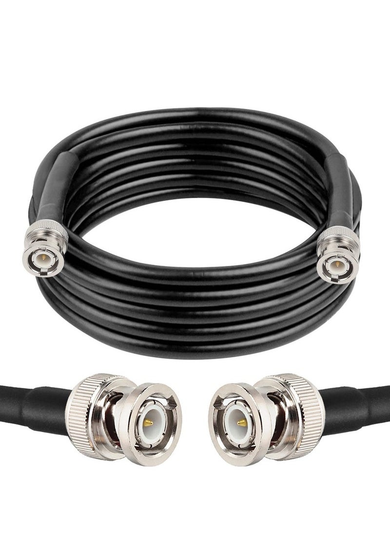 Captaintech Male to BNC Male Coaxial Cable, 50 ohm RG8X Coax Cable Ultra Low Loss BNC Jumper Cable for Antenna, RF Radio, Modem, Oscilloscope, Spectrum, Analyzer, Signal Generator,3M  - Image 1