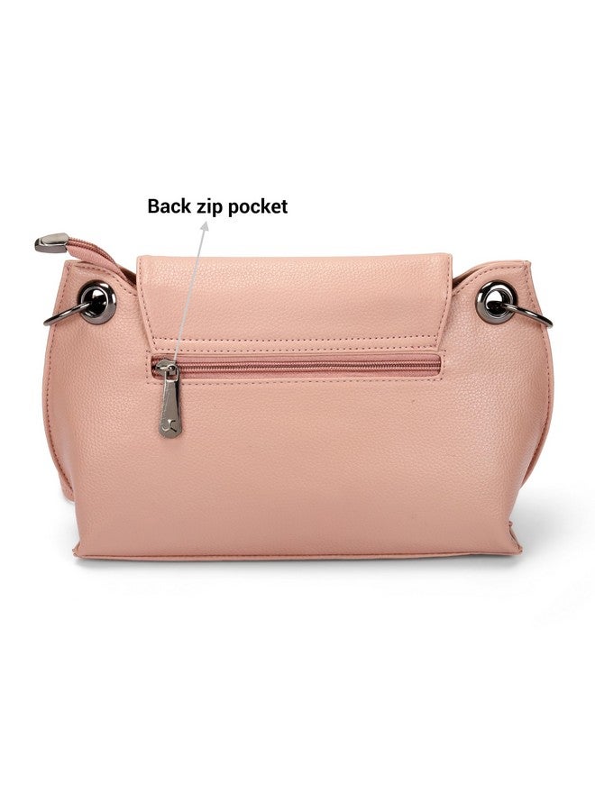 Mochi Women Pink Casual Faux leather Soft Body Magnet closure Solid Sling Bag (66-712) - Image 5
