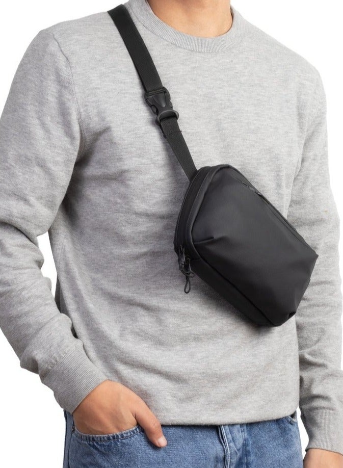ايه ار سابلاي Trans Bag من Arij Bags | شنطة 3 في 1 كروس / صدر / يد للاستخدام اليومي والخروج، مبطنة من الداخل ضد الصدمات، جيب رئيسي، جيوب متعددة (23 × 15 × 8 سم) (أسود) - Image 2