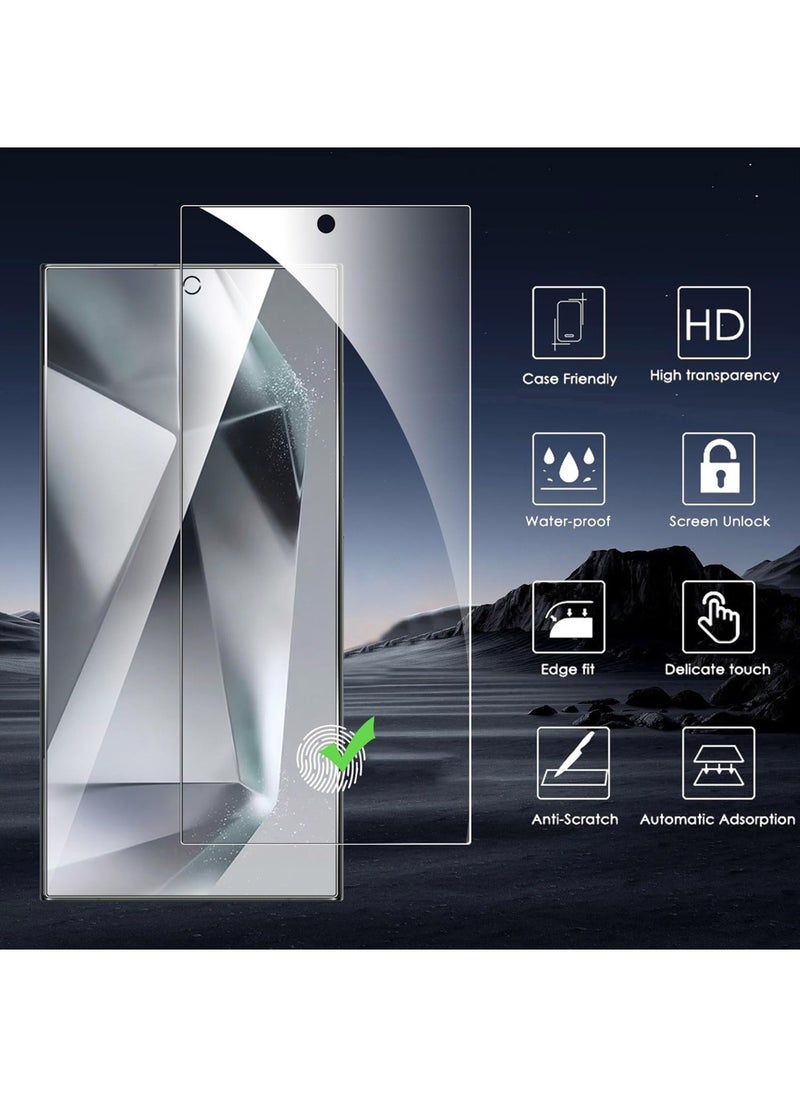 Generic - 2 Pcs Samsung Galaxy S24 Ultra Screen Protector with Easy Installation,Sensitive Touch & Fingerprint Unlock,Advanced Grade Shockproof Durable Bubble Free Accessory - Image 1