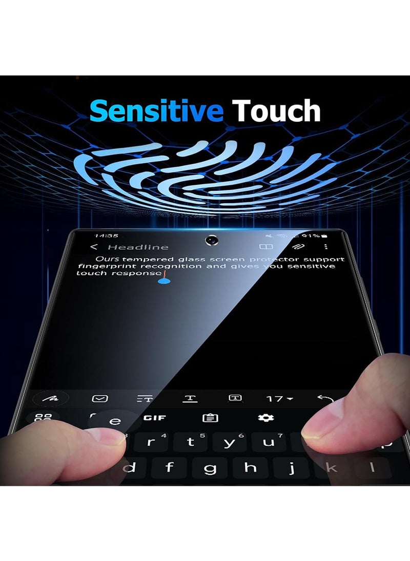 Generic - 2 Pcs Samsung Galaxy S24 Ultra Screen Protector with Easy Installation,Sensitive Touch & Fingerprint Unlock,Advanced Grade Shockproof Durable Bubble Free Accessory - Image 1