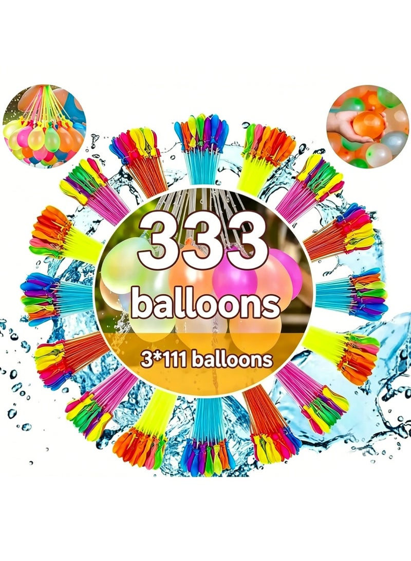 Balloons Tropical Party 333pcs Rapid-Filling Self-Sealing Water Balloons for the Whole Family, Kids, Teens and Adults - Image 1