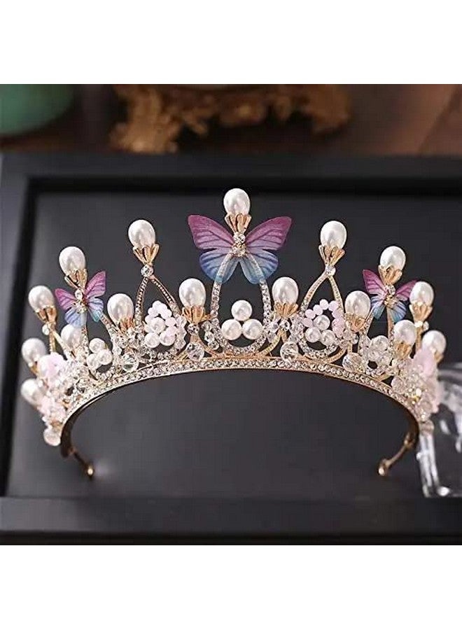 YouBella Jewellery for Women Celebrity Inspired Gold Plated Floral Tiara Hair Band Hair Accessories for Girls and Women (YBHAIR_41696) (Multi-Color) - Image 3