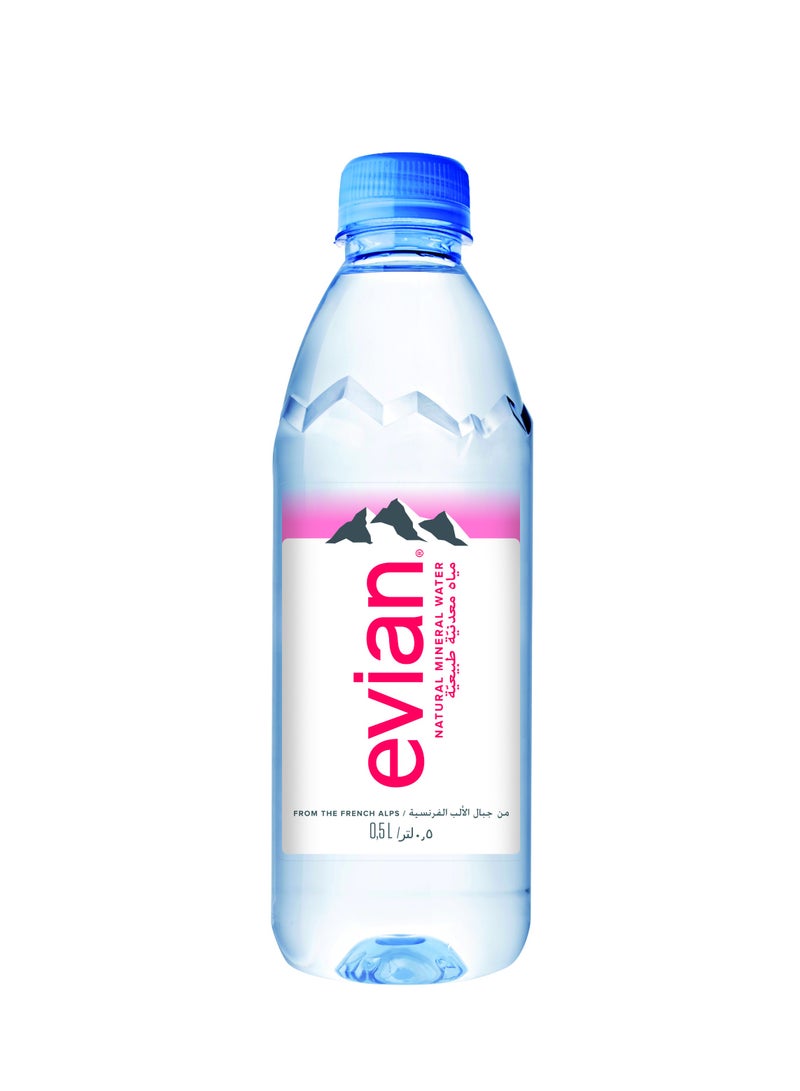 إيفيان Natural Mineral Water, 24x500ml Pack of 24 - Image 4