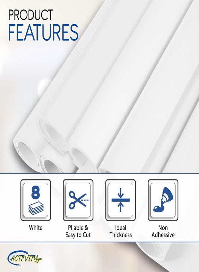 ACTIVITYYA White EVA Foam Sheets, 6 x 9 Inch, 2mm Thick - Foam Paper for DIY Arts and Crafts, School Projects, and More - 8 Pack - Image 4
