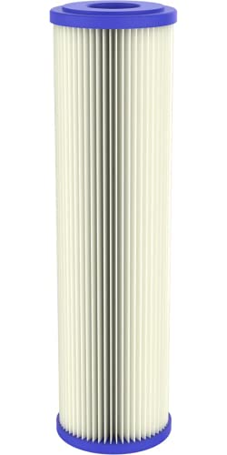 Pentek Pentair Pentek ECP20-10 Sediment Water Filter, 10-Inch, Under Sink Pleated Cellulose Polyester Replacement Cartridge, 10" x 2.5", Blue End-Cap, 20 Micron - Image 2