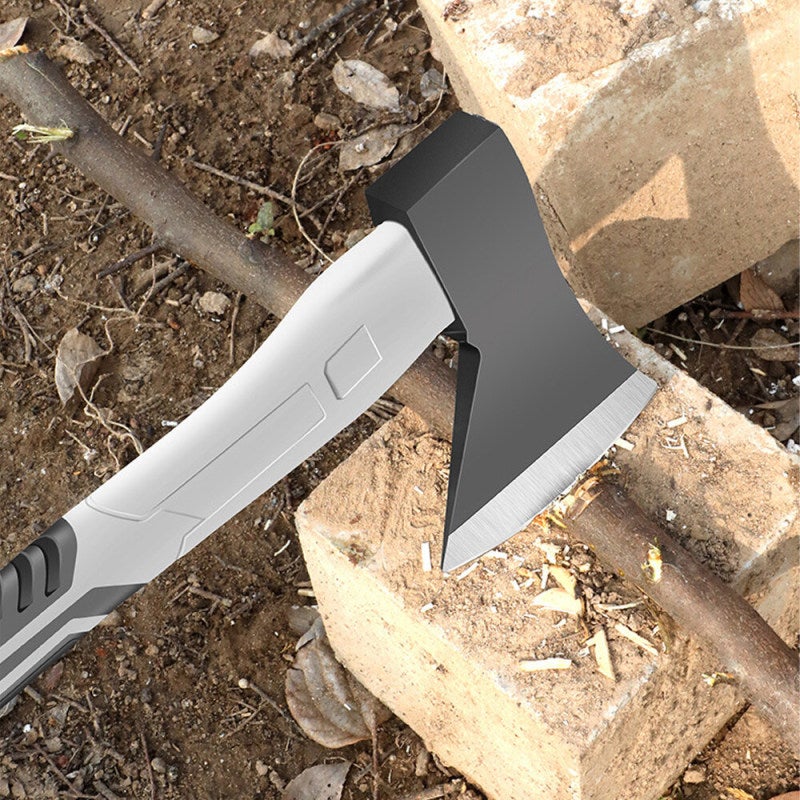 Woodworking Axe 500g Heavy Duty Drop-Forged Steel Head - Sharp Polished Cutting Surface Non-Slip Fiber Handle Axe for Outdoor Gardening Logging Household Wood Cutting - Image 3