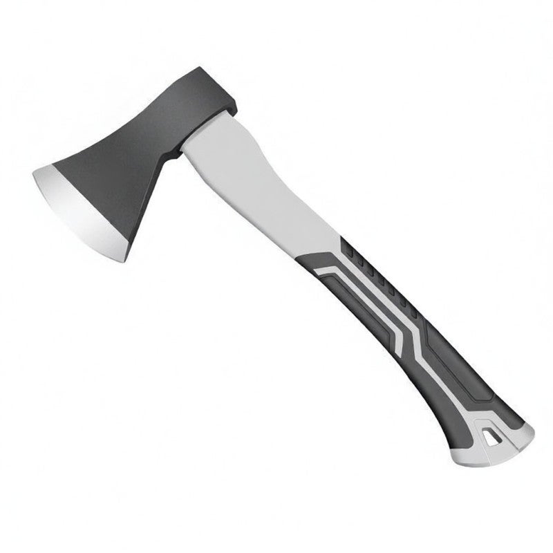 Woodworking Axe 500g Heavy Duty Drop-Forged Steel Head - Sharp Polished Cutting Surface Non-Slip Fiber Handle Axe for Outdoor Gardening Logging Household Wood Cutting - Image 1