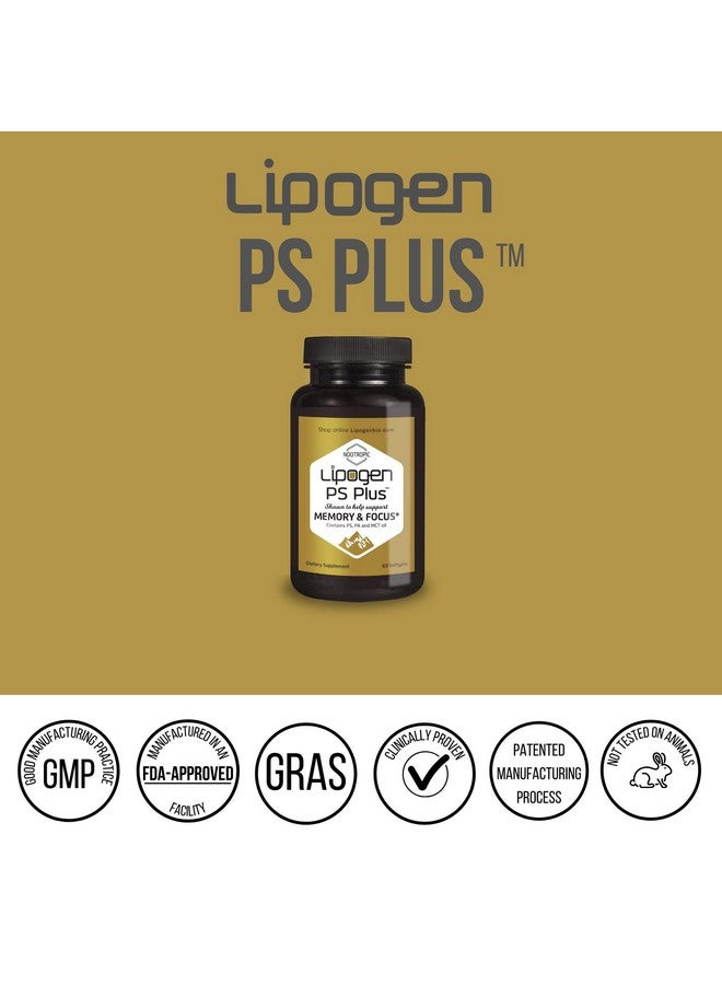 Lipogen Ps Plus Memory And Focus Supplement For Seniors Brain Booster Scientifically Formulated To Enhance Brain Health Memory Supplement. (60 Softgels) - Image 5