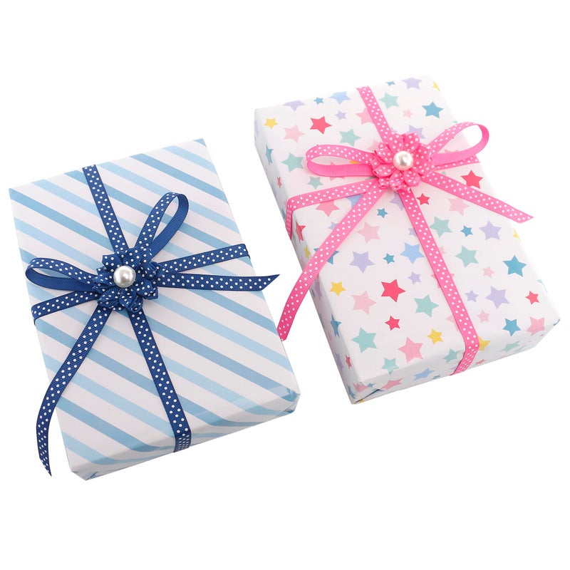 QingHan Grosgrain Ribbons for Crafts Gifts Wrapping 3/8" Boutique Polka Dot Fabric Ribbon 40yd (20 x 2yd) - Image 3