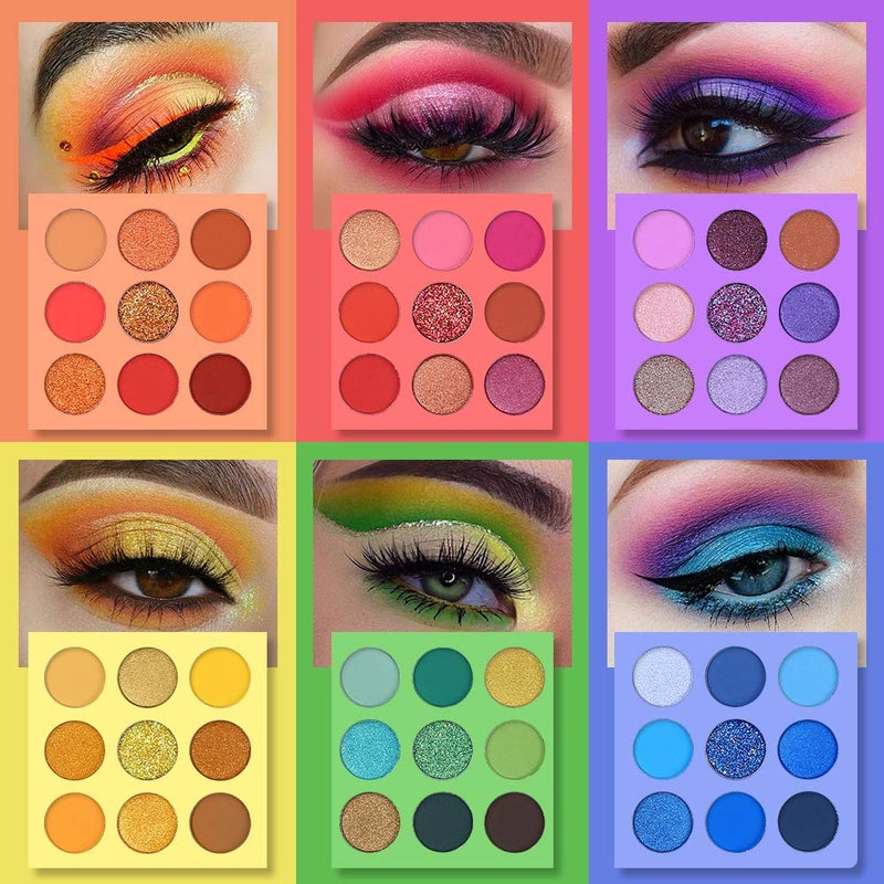 UCANBE 54 Colors Splashy Candies Eyeshadow Palette, Highly Pigmented Matte Shimmer Soft Creamy Glitter Rainbow Bright Powder Eye Shadow Blendable Waterproof Long Lasting Makeup Palletâ€¦ - Image 2