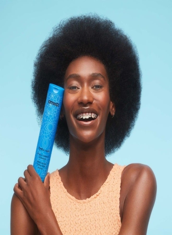 Amika Hydro Rush Intense Moisture Shampoo with Hyaluronic Acid – Ultra-Hydrating, Sulfate-Free, Color-Safe Formula for Dry, Dehydrated Hair – 9.2 oz / 275 ml