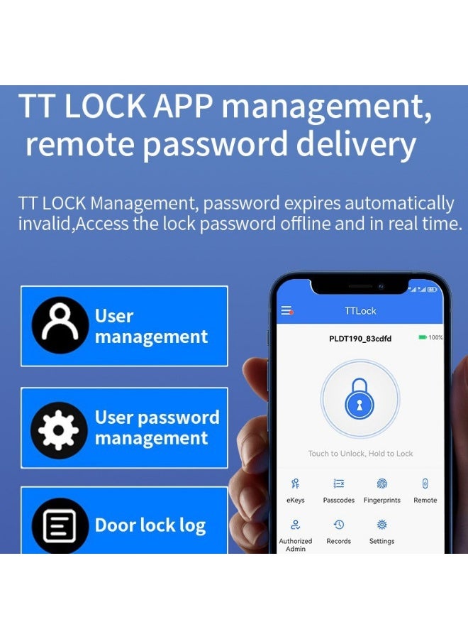 انزلاق الباب كسر جسر الألومنيوم التعرف على الوجه قفل ذكي تمرير من خلال قفل كلمة المرور انتقاد بطاقة قفل بصمة للماء ومقاومة درجات الحرارة العالية - Image 3