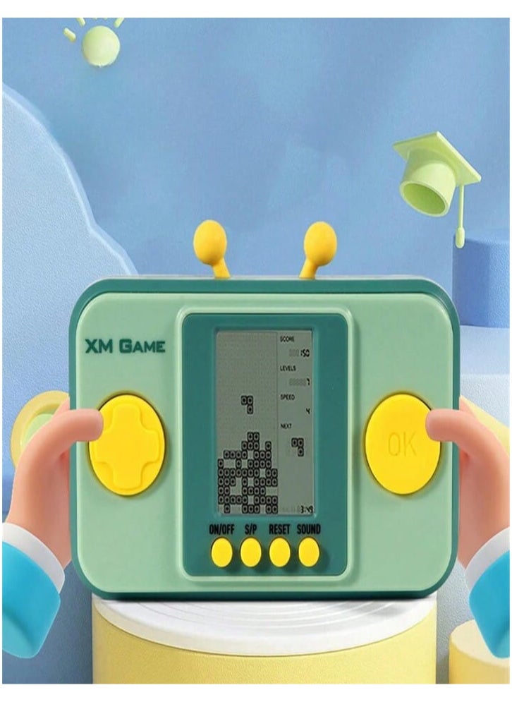 Mini Portable Puzzle Game Machine for Kids Parent-Child Game Console Classic Russian Mint Block Stacking Game Machine