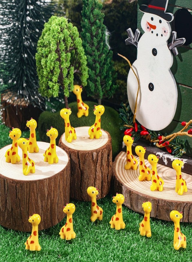 Simgoing 50 Pcs Mini Resin Giraffe Figurine Tiny Giraffe Resin Ornaments for Garden Home Decoration Zoo Animal Micro Landscape Ornaments Kit Fairy Accessories Party Gifts (Classic) - Image 5