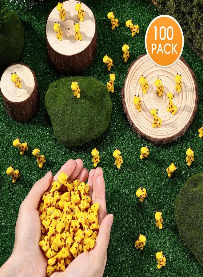 Simgoing 50 Pcs Mini Resin Giraffe Figurine Tiny Giraffe Resin Ornaments for Garden Home Decoration Zoo Animal Micro Landscape Ornaments Kit Fairy Accessories Party Gifts (Classic) - Image 3