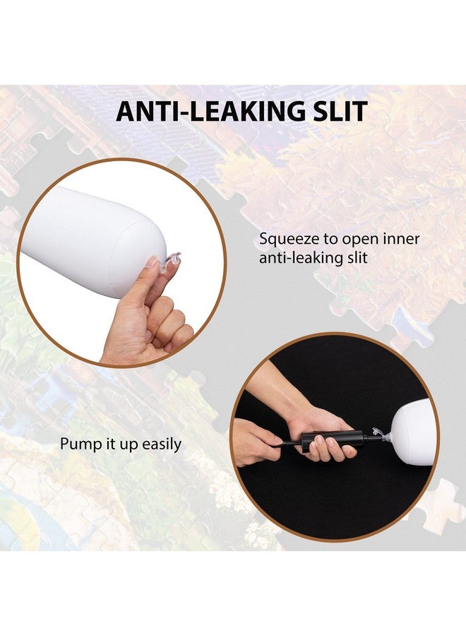 Becko US Becko US 3000 Piece Puzzle Mat Roll Up with Drawstring Bag & Black Pump, Jigsaw Felt Mat with Anti-Leak Tube & 3 Elastic Bands for Easy Storage, Portable Puzzle Keeper for 3000 2000 1500 1000 Pieces  - Image 3