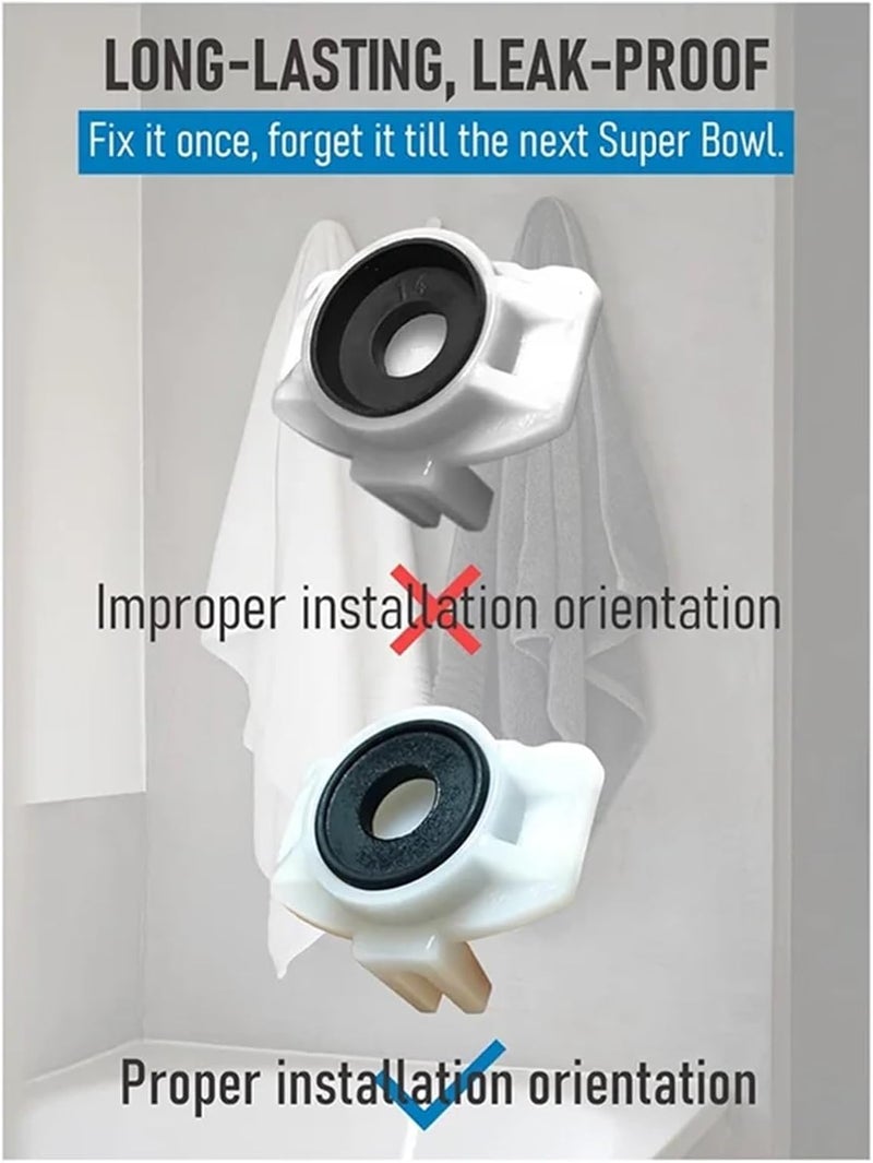 Tub Spout Diverter Repair Kit 10-Pack Universal Tub Spout Diverter Repair Kit, Leak-Proof Bathtub Faucets Replacement Parts(Black) - Image 3