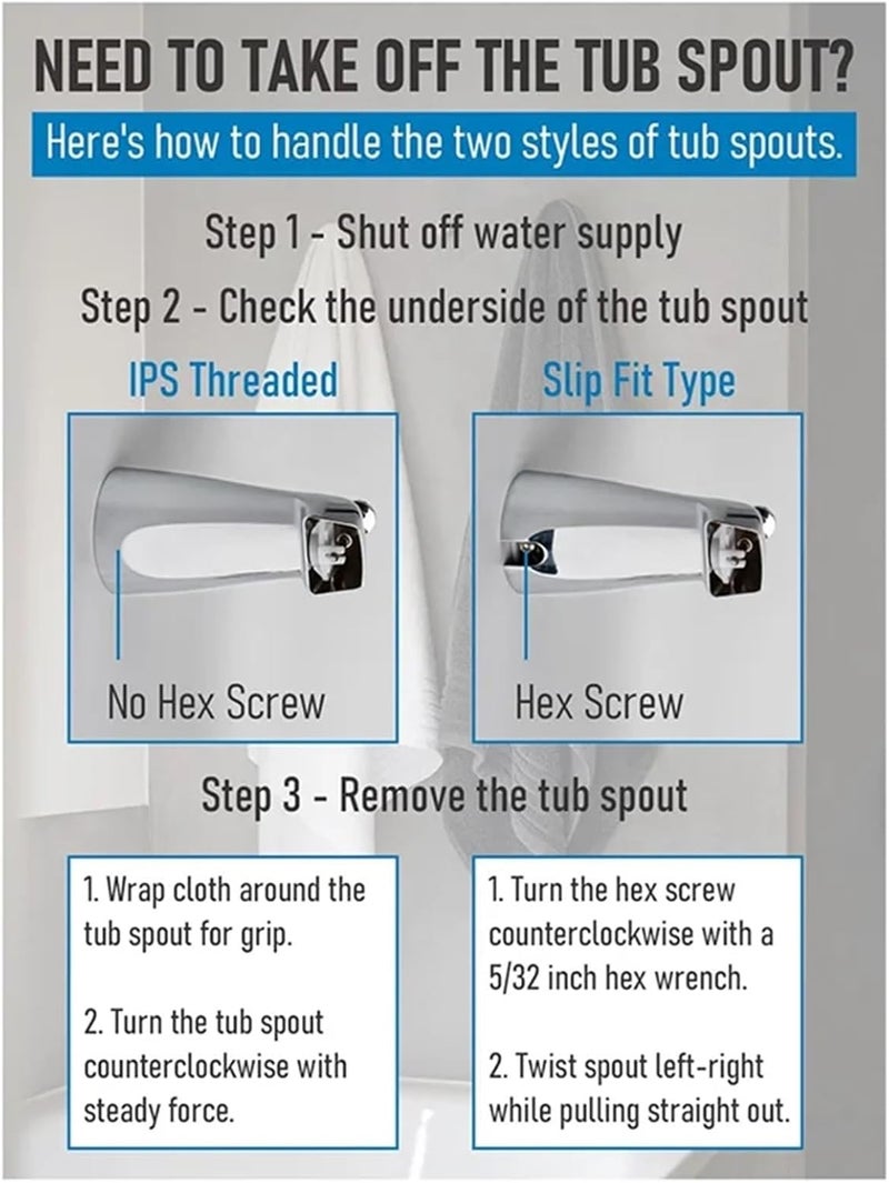 Tub Spout Diverter Repair Kit 10-Pack Universal Tub Spout Diverter Repair Kit, Leak-Proof Bathtub Faucets Replacement Parts(Black) - Image 4