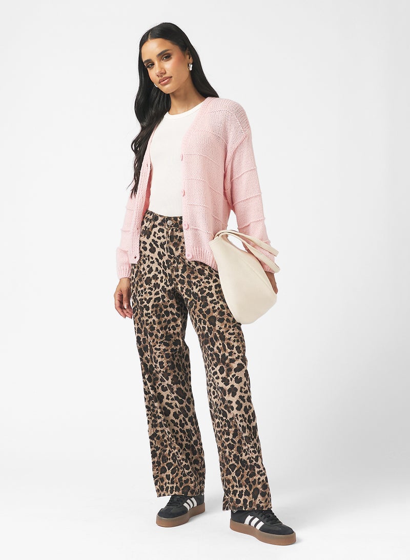 Ginger Fine Knitted Textured Cardigan - Image 4