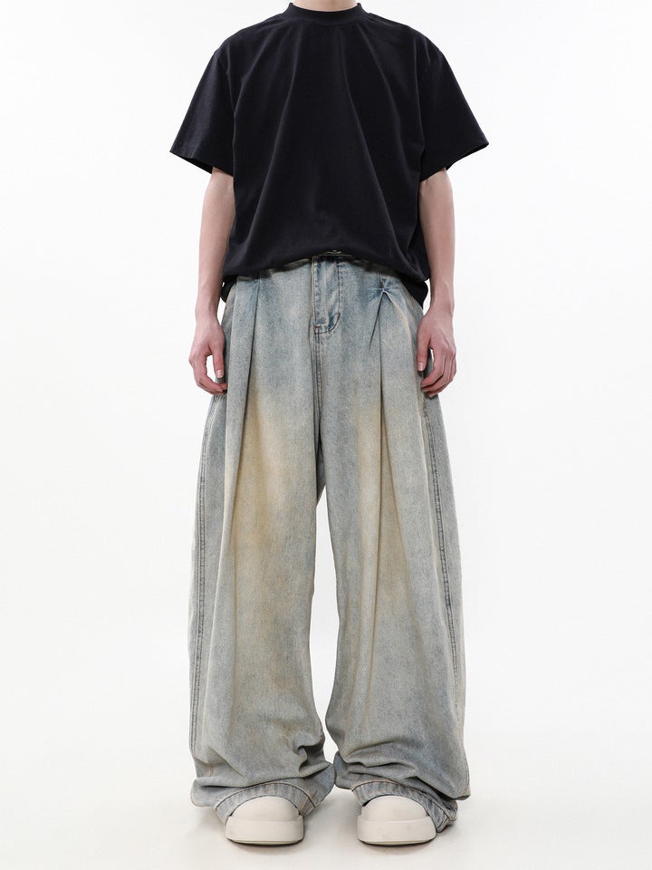 Unisex Classic Denim Jeans Loose Fit Daily Outdoor Wear - Image 1