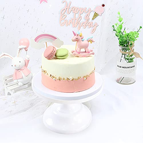 ATRDTO Set of 3 Pieces Cake Stands Iron Cake Holder Dessert Display Plate Serving Tray for Baby Shower Wedding Birthday Party (White) - Image 5