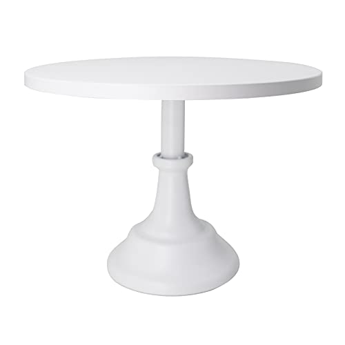 ATRDTO Set of 3 Pieces Cake Stands Iron Cake Holder Dessert Display Plate Serving Tray for Baby Shower Wedding Birthday Party (White) - Image 3