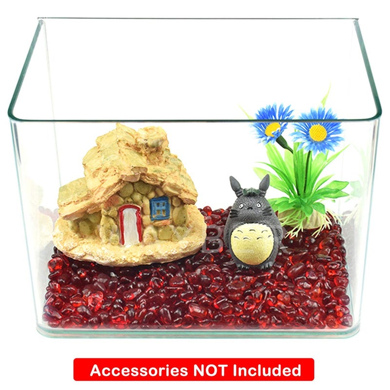 WAYBER Glass Stones, 1Lb/460g Irregular Sea Glass Pebbles Non-Toxic Artificial Crystal Stones for Vase Filler/Table Scatter/Aquarium Decoration/Handcraft Making/Jewelry Display, Red - Image 4
