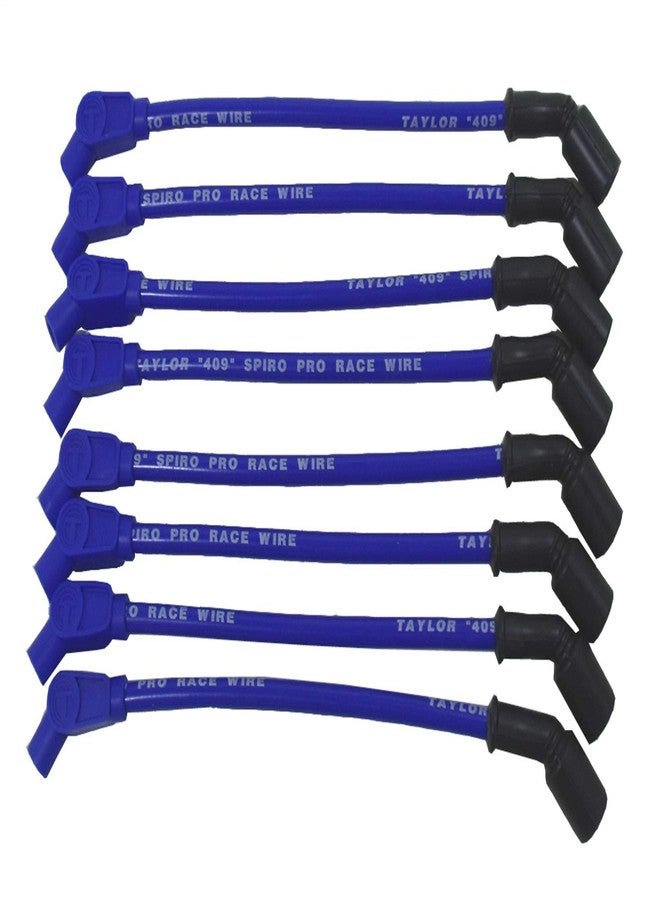 Taylor Cable 79613 409 Spiro-Pro 10.4mm Ignition Wire Set Blue For Vehicles w/LS Truck Headers 11.75 in. 135 Deg. Plug Boot 409 Spiro-Pro 10.4mm Ignition Wire Set