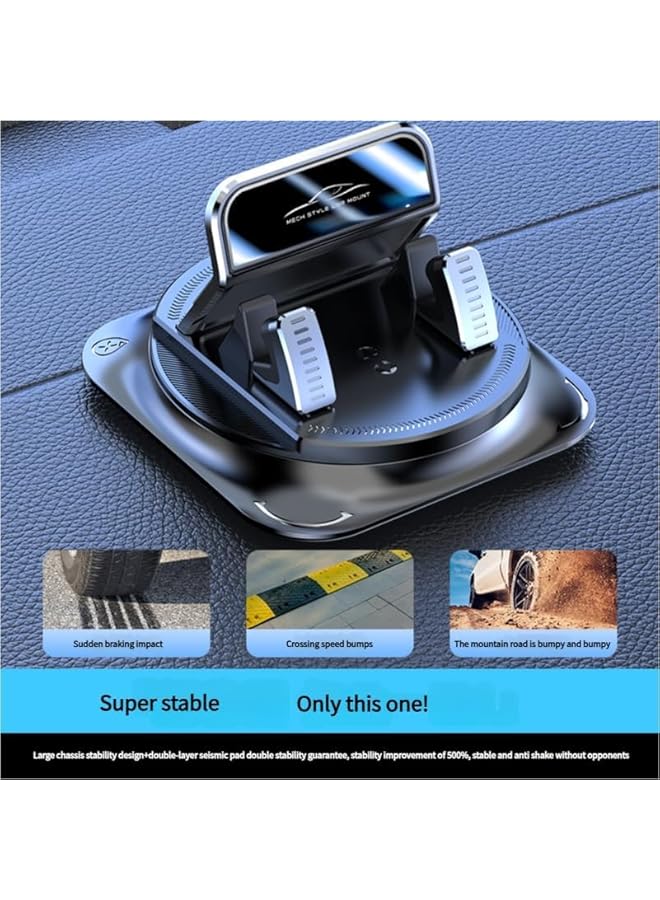 Green Tiger 360 Degree Rotation Dashboard Phone Holder for Car, Universal Dashboard Phone Mount for Car, One-Handed Operation & Stable Suction Cup, Fits All Phone Sizes, Easy Installation (Mirror Face) - Image 4