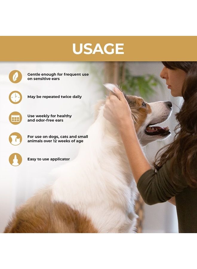 Veterinary Formula Clinical Care Ear Therapy, 4 oz. – Cat and Dog Ear Cleaner to Help Soothe Itchiness and Cleans The Ear Canal from Debris and Buildup That May Cause Infection - Image 4