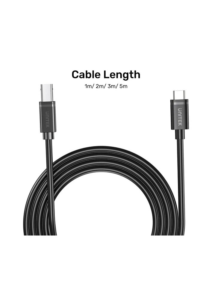 USB C to B Cable, USB C Printer Cable Type C Male to USB B Male Lead Compatible With iPhone 16/15, Samsung S24 Series, MacBook, Dell, HP Spectre X2, Google Chromebook Pixel, Microsoft Surface Pro, MIDI Keyboard, DAC Decoder-  Black - pzsku/Z4E4647CB15CDEDC3A5C2Z/45/_/1740673259/031c12a1-2074-414f-b1d7-e7b0730cdcc1