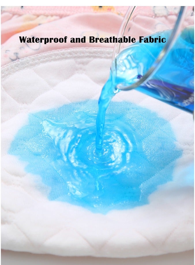 بيبي لاند سروال تدريب للأطفال، 4 قطع - سراويل تدريب قابلة للسحب ممتصة للرطوبة (6 طبقات) لتعليم استخدام الحمام، ناعمة ومريحة للأولاد والبنات، مقاومة للتسرب، خصر مرن 360° (مقاسات L) - Image 4