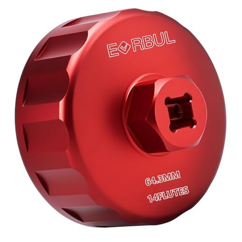 EVRBUL 643mm Oil Filter Housing Wrench Removal Tool Compatible with Toyota Avalon Camry Corolla Highlander Sequoia Tacoma Tundra Venza Matrix7075 Aluminum CNC 14 Flute - Image 1