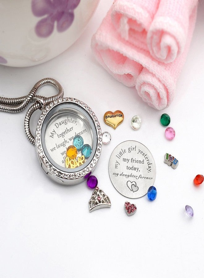beffy Family Tree of Life Floating Charm Living Memory Lockets,Magnetic Closure 30mm Stainless Steel Necklace Daughter-C004 - Image 5