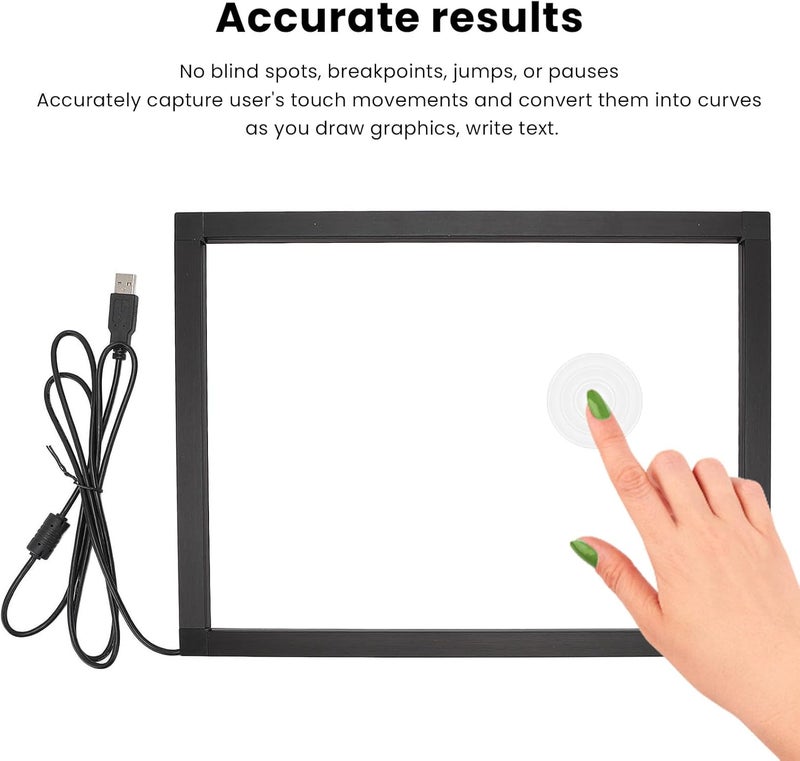 Bewinner Infrared Touch Frame, Interactive IR Touch Overlay Panel for Education, Digital Signage with USB Interface,Aluminum Alloy Touch Screen Overlay (23.6 inch) - Image 4