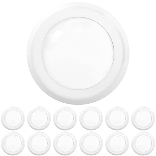 Sunco Lighting Sunco 12 Pack 5/6 Inch LED Disk Lights, Disc Lights Ceiling, LED Flush Mount Recessed Can Lighting, 1050 LM, 3000K Warm White, Dimmable, 15W=75W, Damp Rated ETL. - Image 1