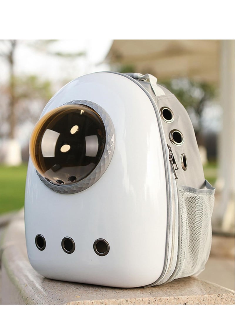 حقيبة ظهر كبسولة للحيوانات الأليفة - حاملة للقطط والجرو والكلاب صغيرة إلى متوسطة الحجم، قابلة للتنفس، مقاومة للحرارة، معتمدة من شركات الطيران للسفر والمشي لمسافات طويلة والمشي، حقيبة ظهر مريحة للحيوانات الأليفة، حاملة حيوانات أليفة محمولة، حقيبة ظهر شفافة للحيوانات الأليفة للمغامرات الخارجية، حيوانات أليفة مناسبة للسفر الناقل للقطط والكلاب - Image 1