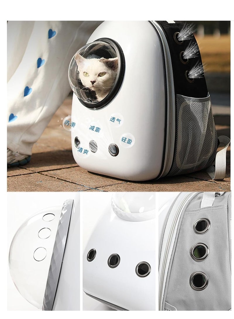 حقيبة ظهر كبسولة للحيوانات الأليفة - حاملة للقطط والجرو والكلاب صغيرة إلى متوسطة الحجم، قابلة للتنفس، مقاومة للحرارة، معتمدة من شركات الطيران للسفر والمشي لمسافات طويلة والمشي، حقيبة ظهر مريحة للحيوانات الأليفة، حاملة حيوانات أليفة محمولة، حقيبة ظهر شفافة للحيوانات الأليفة للمغامرات الخارجية، حيوانات أليفة مناسبة للسفر الناقل للقطط والكلاب - Image 3