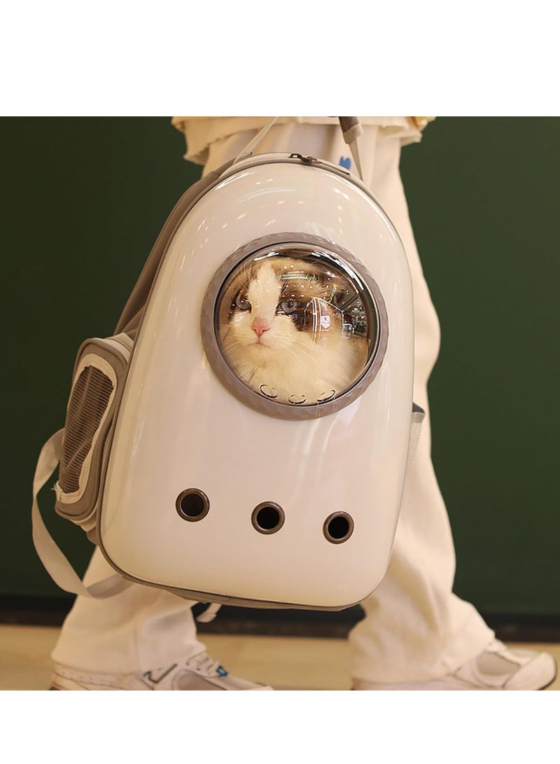 حقيبة ظهر كبسولة للحيوانات الأليفة - حاملة للقطط والجرو والكلاب صغيرة إلى متوسطة الحجم، قابلة للتنفس، مقاومة للحرارة، معتمدة من شركات الطيران للسفر والمشي لمسافات طويلة والمشي، حقيبة ظهر مريحة للحيوانات الأليفة، حاملة حيوانات أليفة محمولة، حقيبة ظهر شفافة للحيوانات الأليفة للمغامرات الخارجية، حيوانات أليفة مناسبة للسفر الناقل للقطط والكلاب - Image 4
