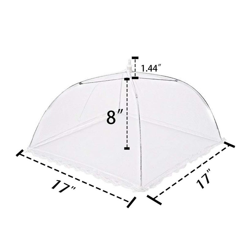 TOUGS 2 Pack Pop-Up Mesh Food Covers, 17 Inches Umbrella-Style Folding Mesh Food Cover Picnic Dome, Food Protector Tent Keep Out Flies, Bugs, Mosquitoes - Image 4